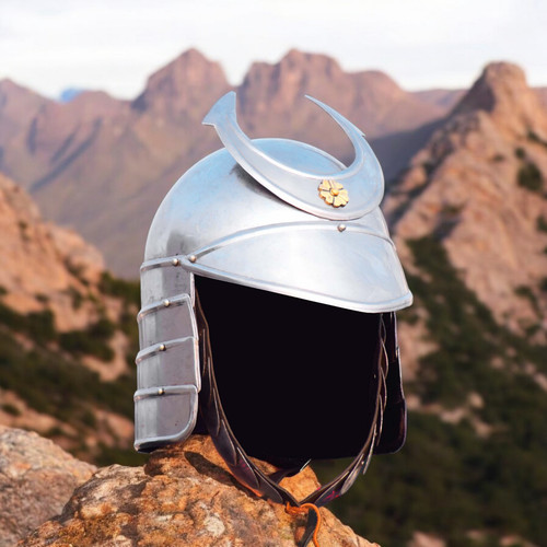 Steel medieval armor kabuto - steel,
