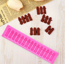 Fence Garden Picket Silicone Fondant Mould Cake Sugar  Craft Icing Mold  UK