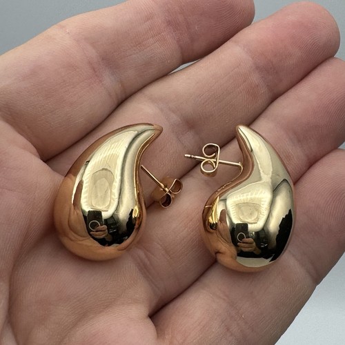 Isabella earrings 14k gold - isabella, m