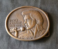 Men's Belt Buckle Novelty Elvis Presley Music Band 1977