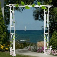 Garden Wedding Arch Outdoor Climbing Plants Trellis Patio Ornament Metal Archway