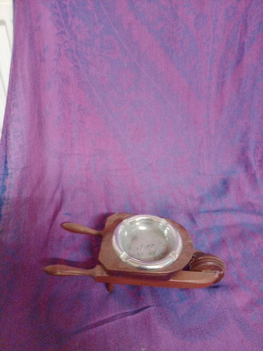 Wooden wheelbarrow ashtray - wheelbarrow,