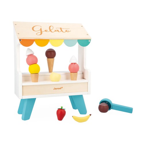 Janod wooden ice cream stand - wooden,