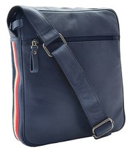 Mens genuine navy leather - genuine,