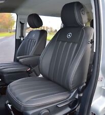 Mercedes Vito W447 2 Front Seats - Tailored Black Van Memory Foam Seat Covers