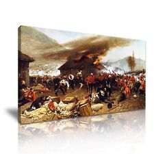 The Defence of Rorke's Drift 1880 Canvas Wall Art Picture Print 60x30cm