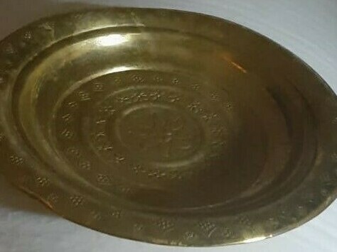 Tray copper vintage round