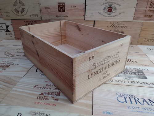 Wooden wine box crate 3 - wooden, ~