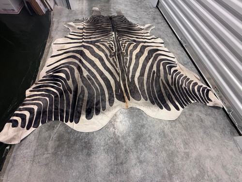 Cowhide rug huge zebra - cowhide,