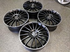 19" C63 AMG Multi Style Alloy Wheels Satin Black Machined Mercedes C Class W205