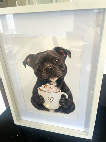 Personalised staffy print - a4,