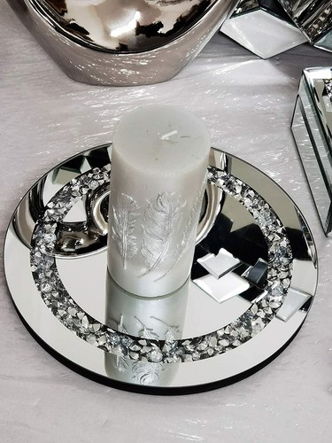 Round diamante mirored crystal - round,