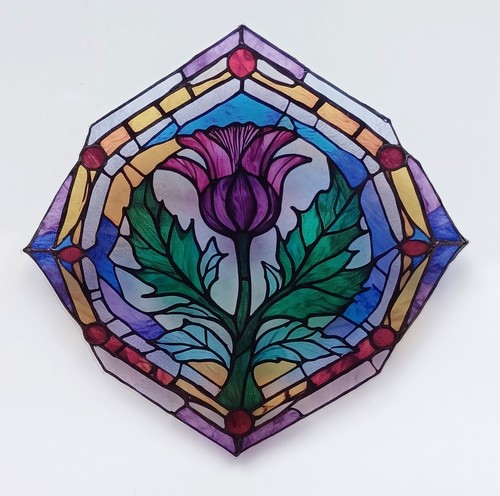 Thistle decorative stained - decorative,