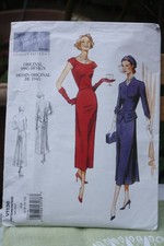 Vtg Vogue V1136 40's Ladies