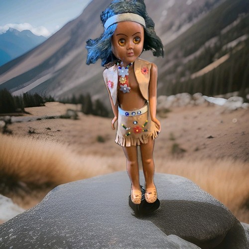 Vintage native american - native, doll