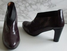 Hispanitas Spain Purple Glossy Ankle Shoe Booties Boots Size EU 40 UK 6.5 US 9
