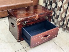 Antique leather trunk home