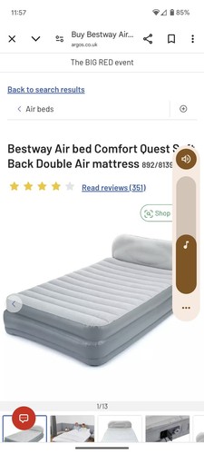 Bestway airbed with built - airbed, in