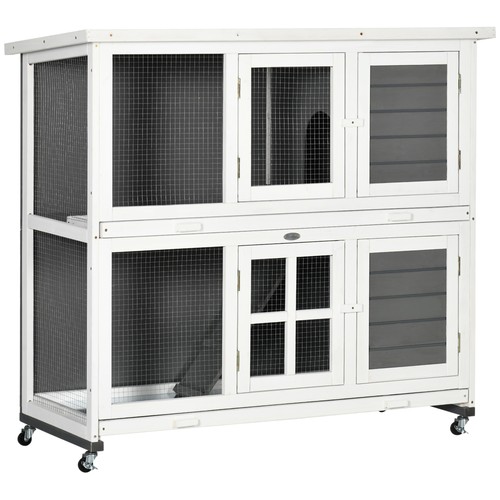 Pawhut rabbit hutch guinea - rabbit, hutch,