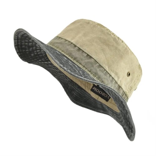Washed cotton bucket - cotton, wide