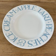 EMMA BRIDGEWATER PALE BLUE TOAST 8.5” SMALL SIDE PLATE RARE DISCONTINUED PATTERN