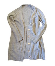 marks and spencer 12 Wool Angora Grey Long Cardigan