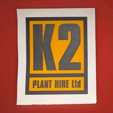 Signs of mu,K2 Plant Hire Ltd J Cauty & Bill Drummond 1st Edt Handmade Serigraph