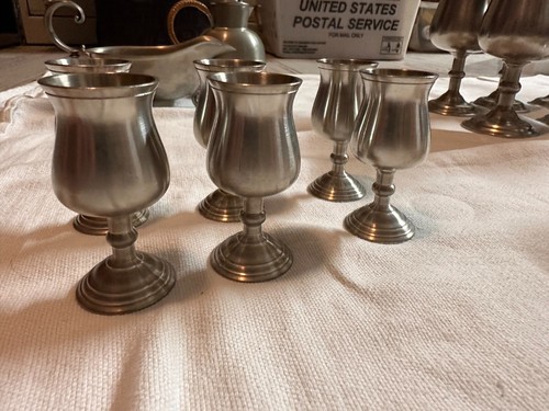 Vintage british pewter cordial - vintage,