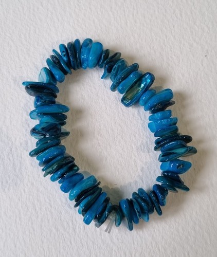 Shell chip beads - ,, elasticated