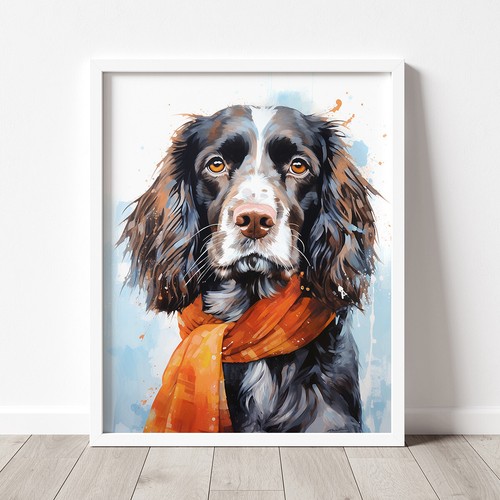 Springer spaniel winter - spaniel, in