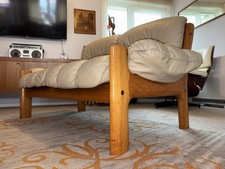 Ekornes Montana Teak & Leather 2 Seater Couch - Retro - G Plan Era - MCM Style