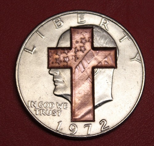Hobo nickel cross flag - nickel, made