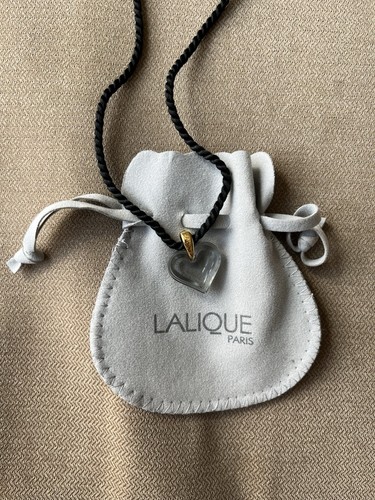 Lalique crystal heart pendant - lalique,