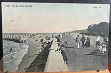 1905 Vintage Postcard Ryde isle of Wight Beach & Parade