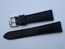 GENUINE ROTARY BLACK LEATHER WATCH STRAP SIZE 21MM