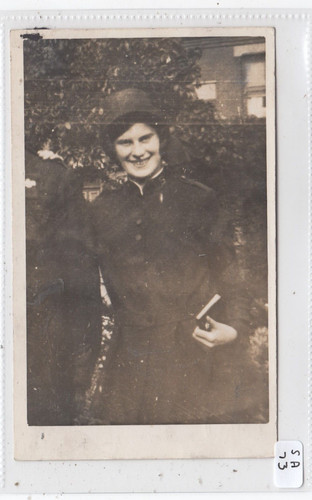 Postcard unknown lady - lady, in
