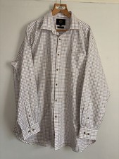 Viyella Cotton-Wool Blend Tattersall Check Shirt 18½ in Collar - Unworn