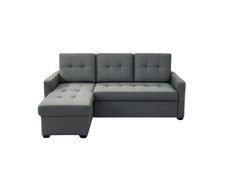 Grey Fabric Corner L Shaped