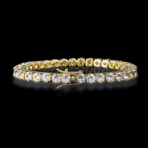 5mm tennis bracelet gold - 5mm,