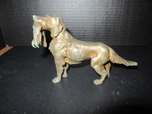 Antique bronze hunting - antique, dog