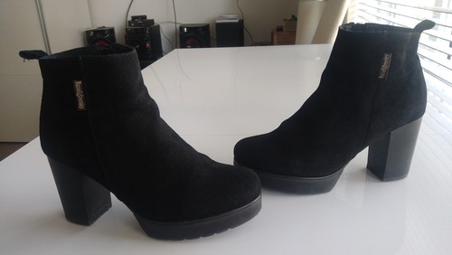 Women black leather russell - women's,