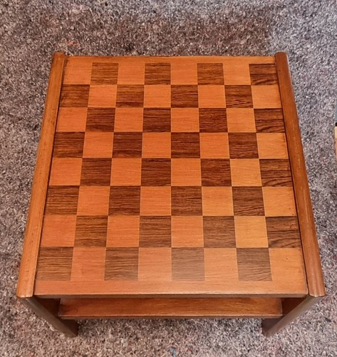 Teak chess coffee table a - , a.h