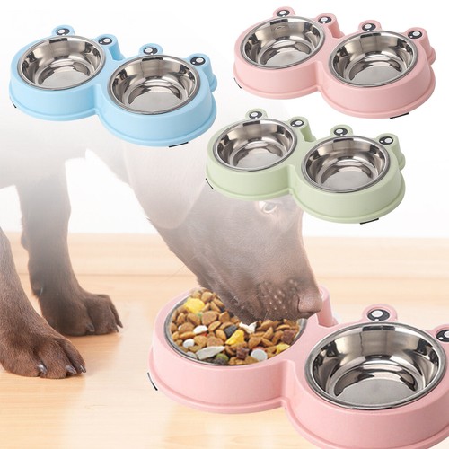 Pet double bowls dog - dog, cat