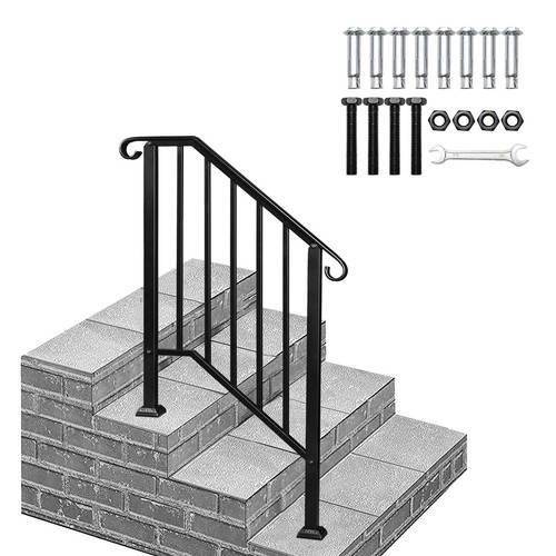 Iron step handrail stair - step,