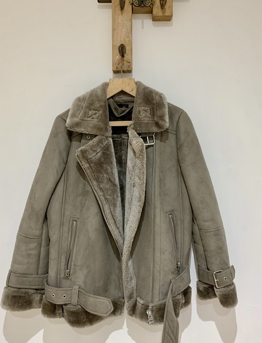 Topshop taupe faux leather - faux,