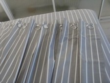 One pair of Ready made Ring Top Eyelet curtains with White 'blackout' lining