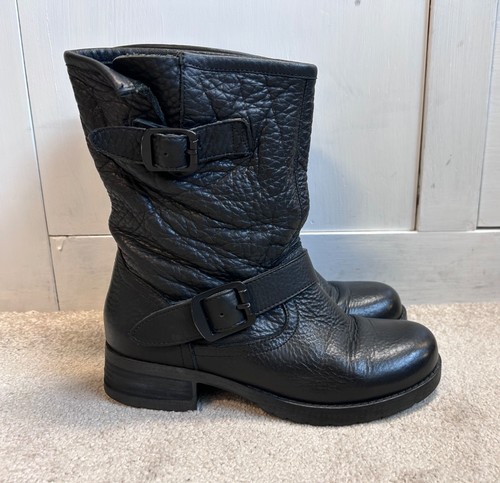 Aldo black leather - biker, boots