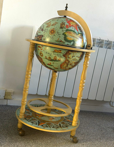 Vintage freestanding globe - vintage,