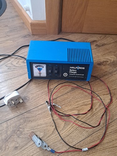 Halfords car battery charger - car,