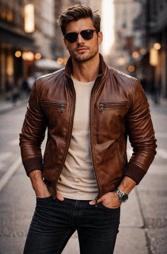 Men real sheepskin leather - men’s,
